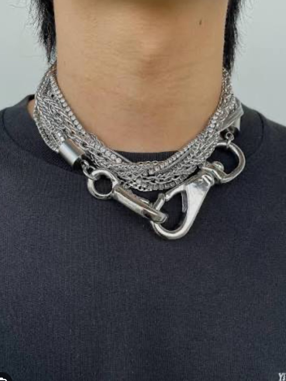Peter Do metallic multilayer necklace chain